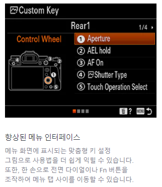소니 a9m2 인터페이스