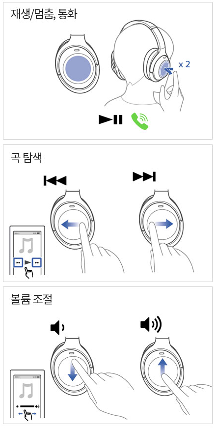 소니 WH-1000XM3 터치 센서